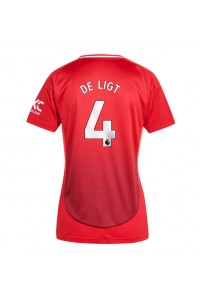 Fotbalové Dres Manchester United Matthijs de Ligt #4 Dámské Domácí Oblečení 2024-25 Krátký Rukáv